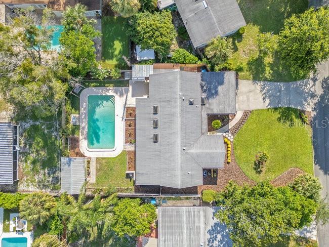 1926 Natalen Road Winter Park, FL 32792 - Photo 41 of 44 an aerial view of a house with a swimming pool and garden view