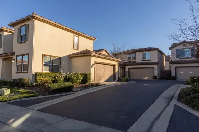 an aerial view of multiple houses
