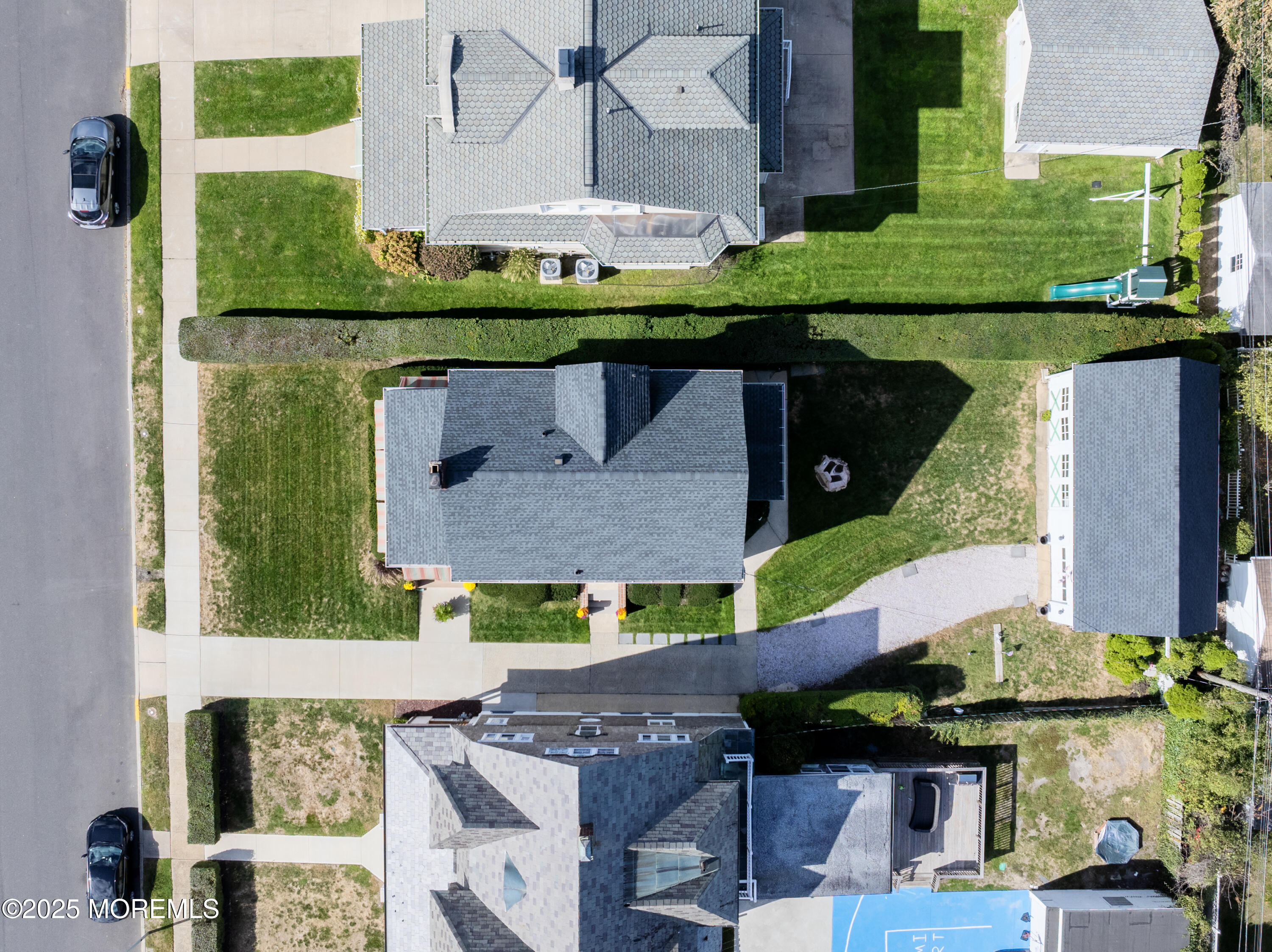 309 Spier Avenue Allenhurst, NJ 07711 - Photo 30 of 32 an aerial view of a house with a yard basket ball court and outdoor seating