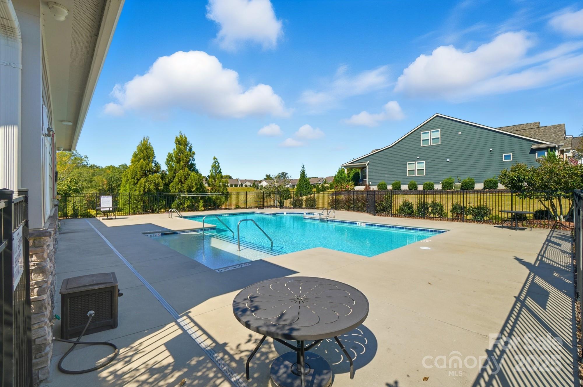 1296 Independence Street Tega Cay, SC 29708 - Photo 24 of 27 a view of a swimming pool with a patio and a yard