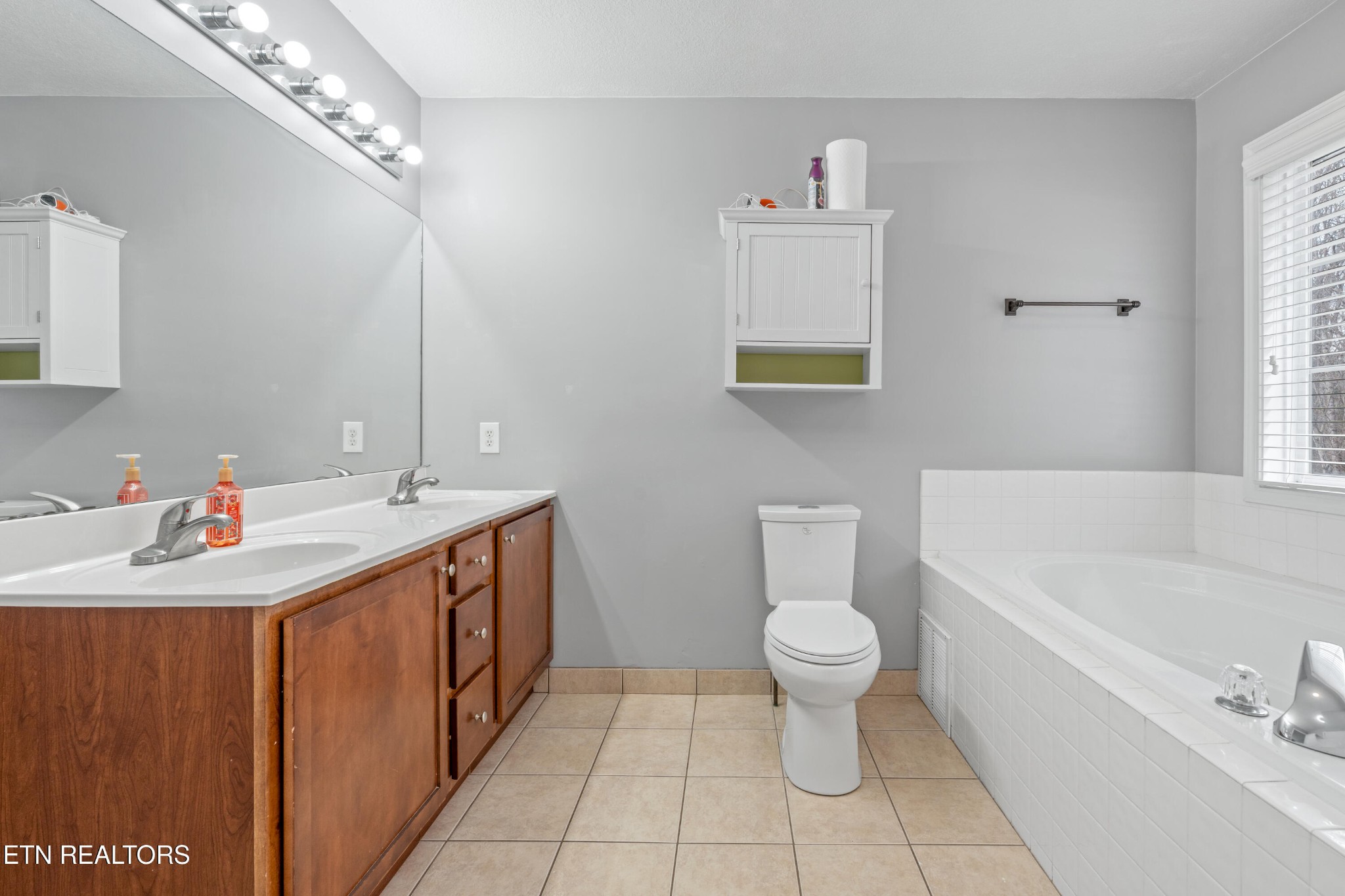 2805 Porch Swing Road Knoxville, TN 37938 - Photo 29 of 48 a bathroom with a double vanity sink mirror and toilet