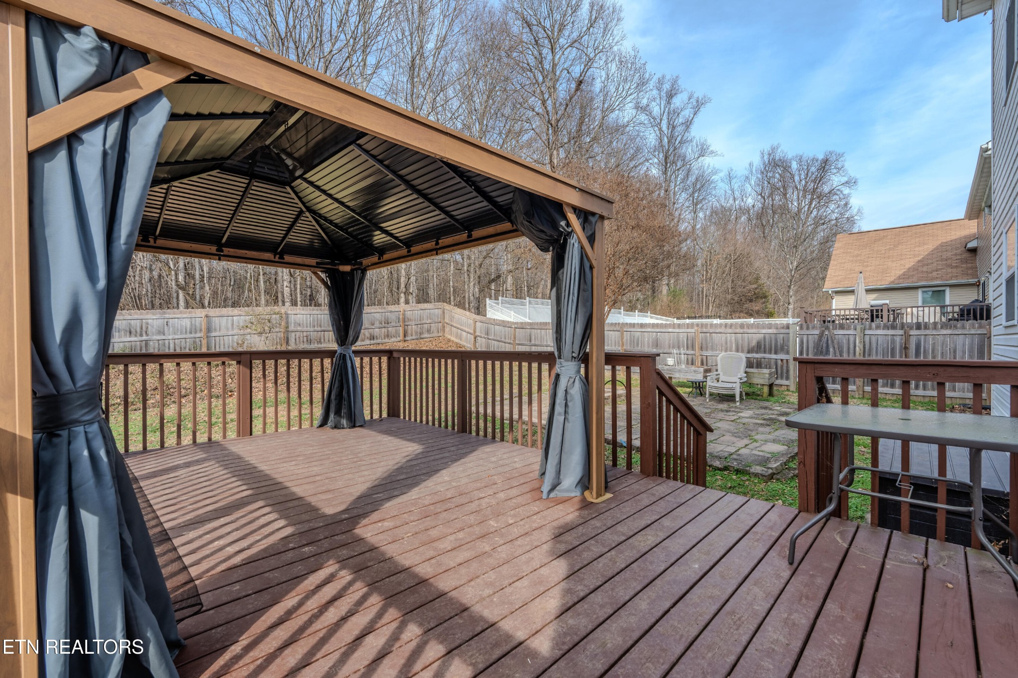 2805 Porch Swing Road Knoxville, TN 37938 - Photo 40 of 48 a view of deck with wooden floor and outdoor seating