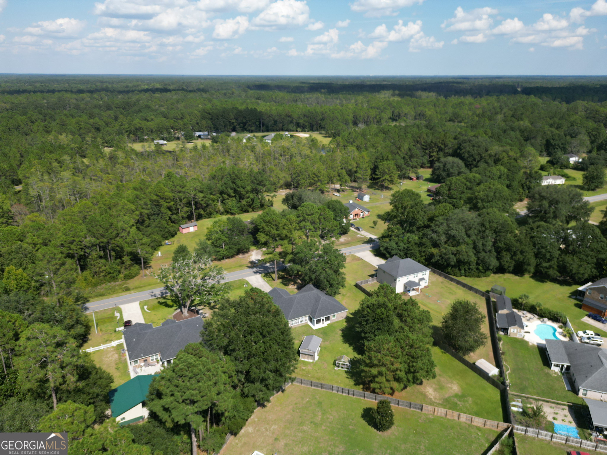 3453 John Wells Road Ludowici, GA 31316 - Photo 6 of 51 an aerial view of a houses with yard