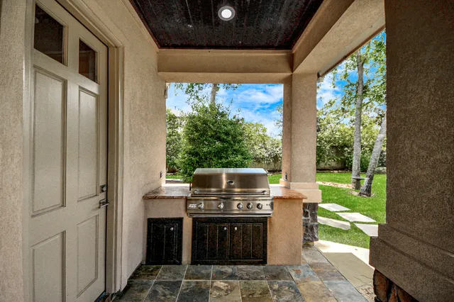 a view of swimming pool with a garden