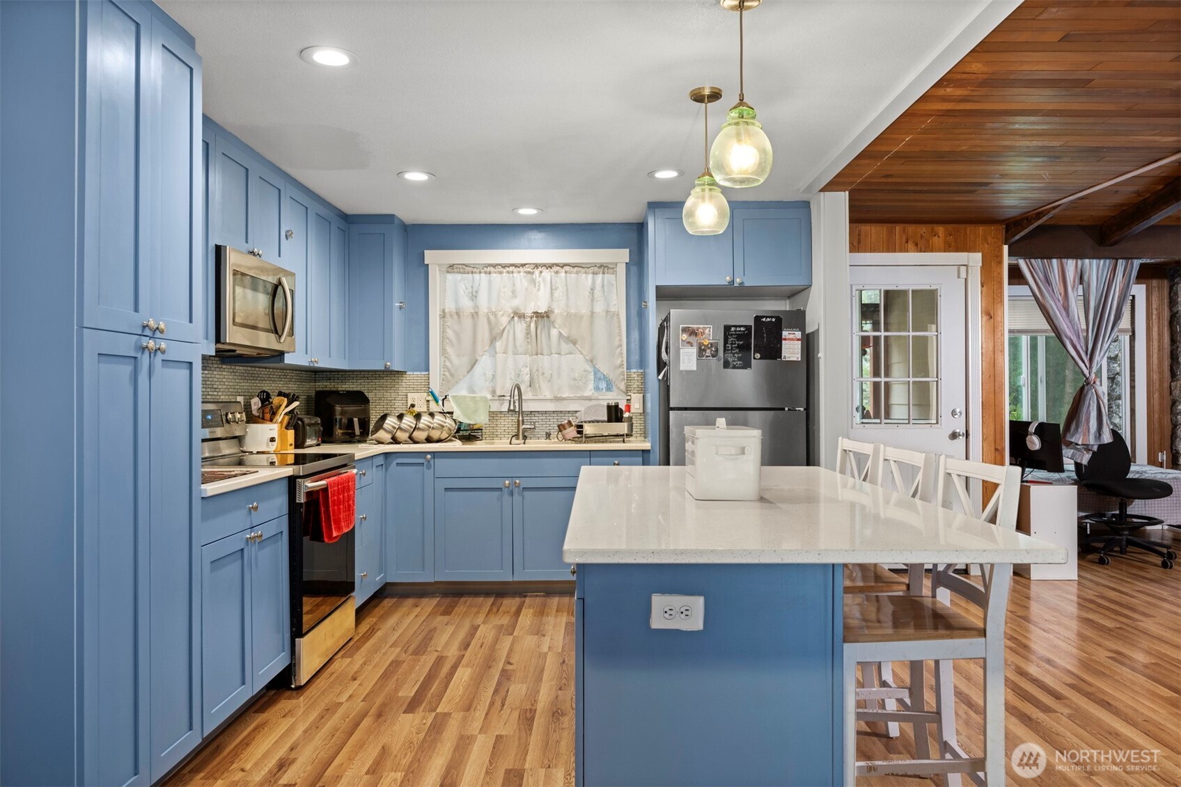 3630 Sorenson Road Everson, WA 98247 - Photo 7 of 39 a kitchen with stainless steel appliances granite countertop wooden cabinets a stove and a sink
