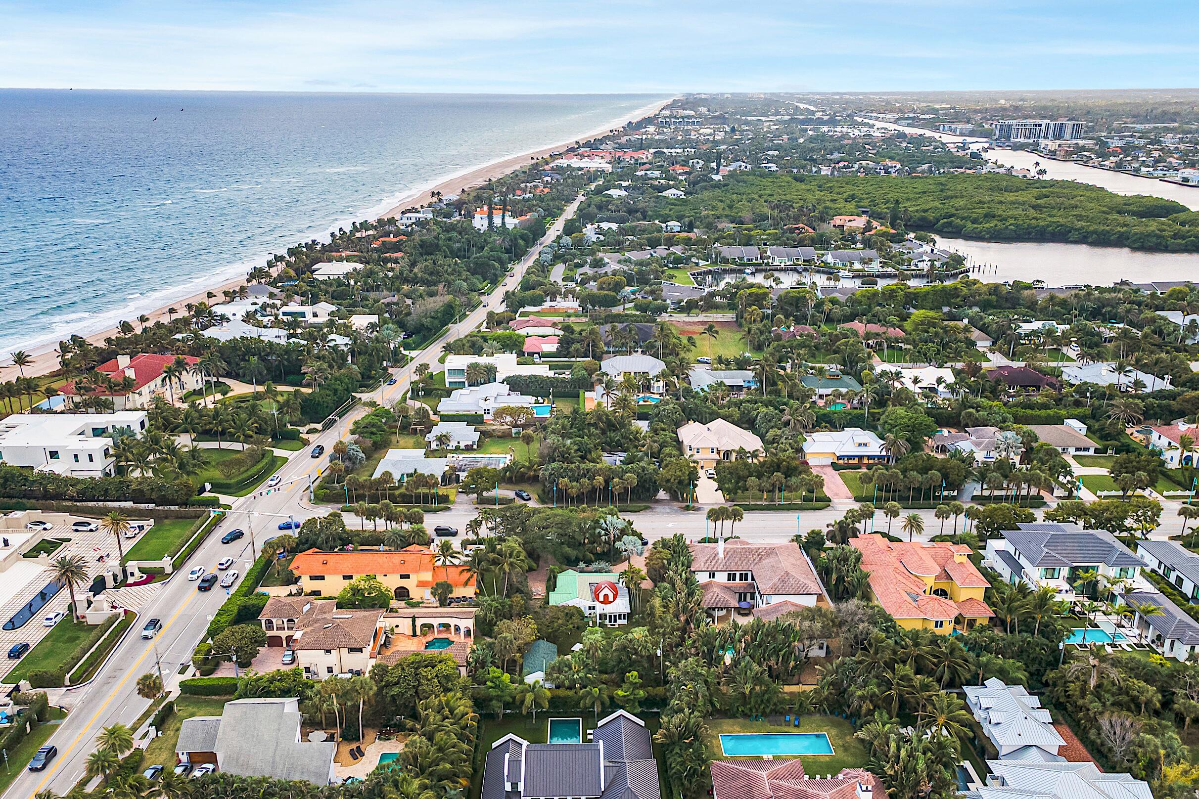 12 East Ocean Avenue Ocean Ridge, FL 33435 - Photo 45 of 46 South view_aerial