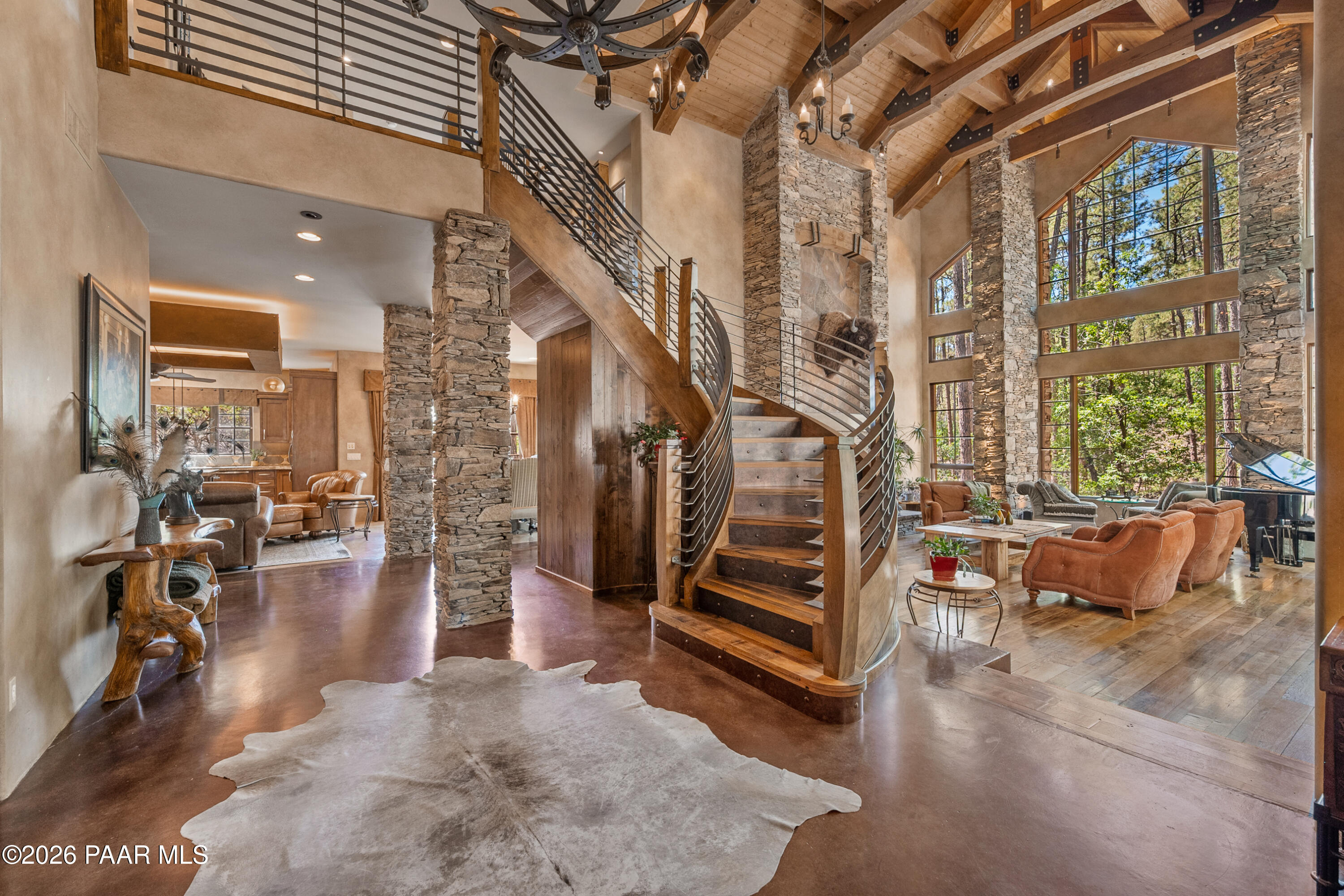 1515 High Valley Ranch Road Prescott, AZ 86303 - Photo 20 of 76 a view of entryway and hall with wooden floor