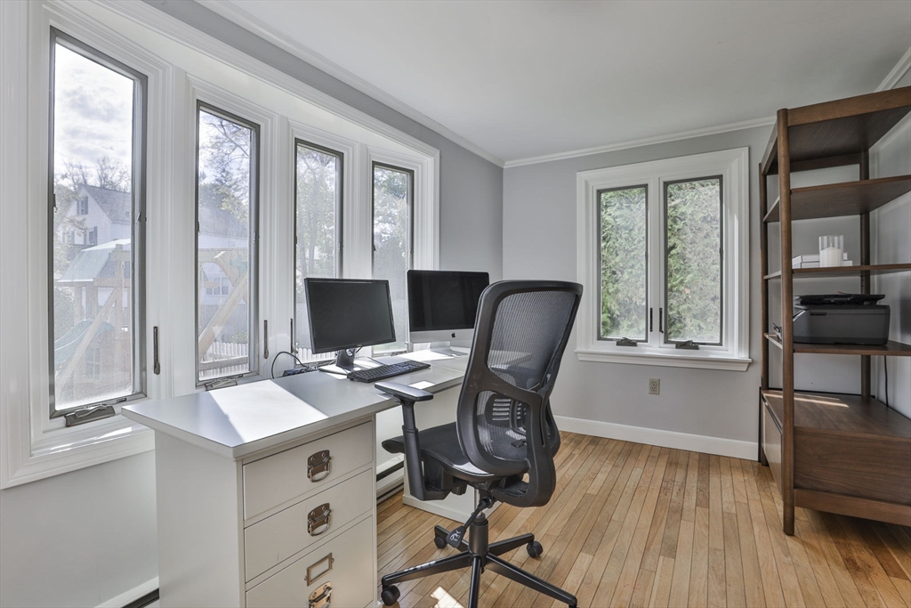 10 Lawndale Road Milton, MA 02186 - Photo 17 of 42 a view of a workspace with furniture and a window