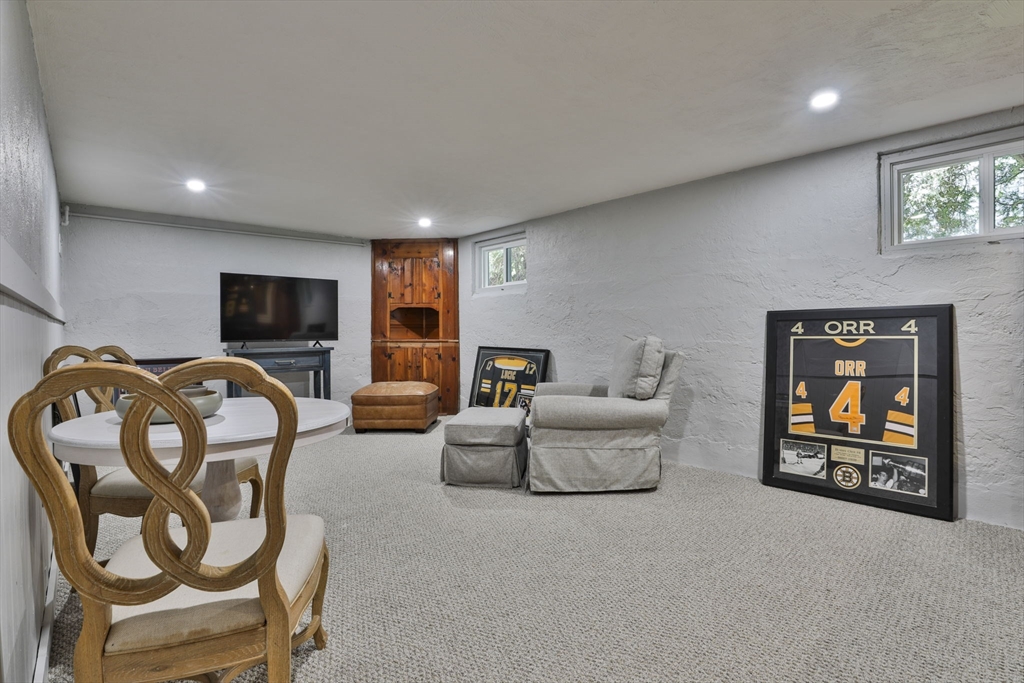 10 Lawndale Road Milton, MA 02186 - Photo 32 of 42 a living room with furniture and a flat screen tv