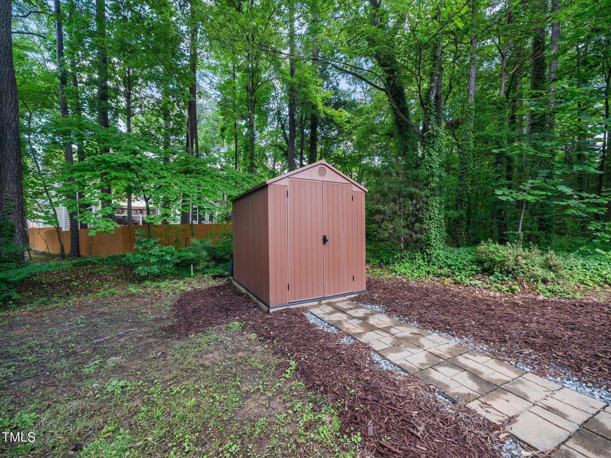 3400 Appling Way Durham, NC 27703 - Photo 29 of 30 a backyard of a house with lots of green space
