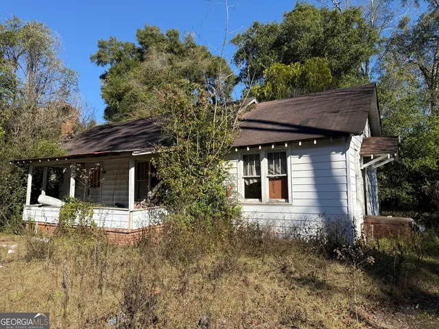 a house that has a tree in front of the house