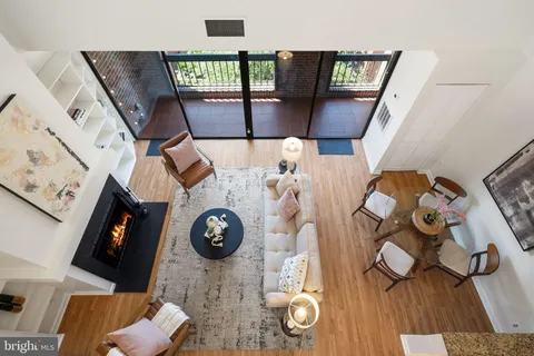 a view of livingroom with furniture and wooden floor