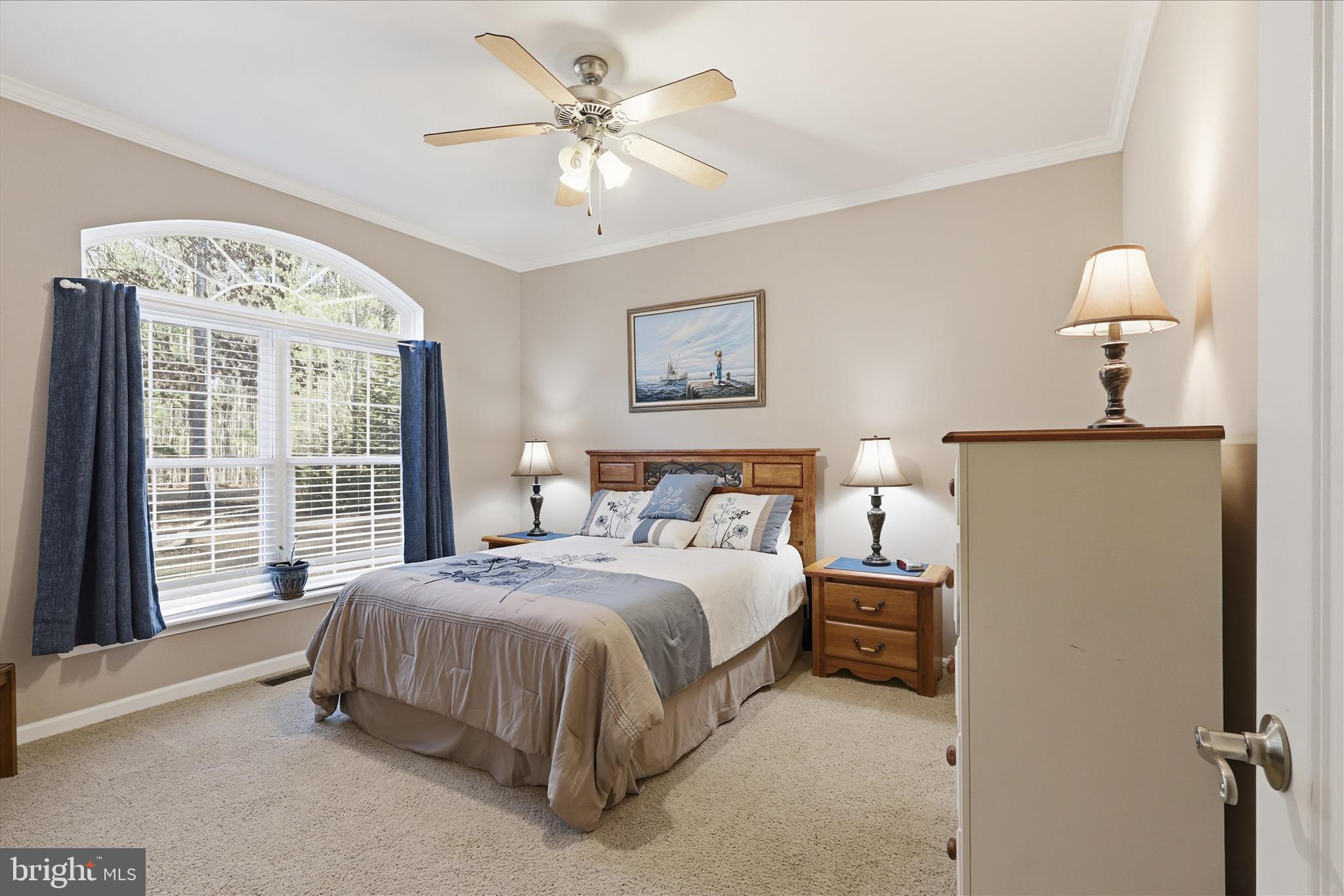 157 Roderick Place Mineral, VA 23117 - Photo 33 of 69 a bedroom with a large bed and a chandelier