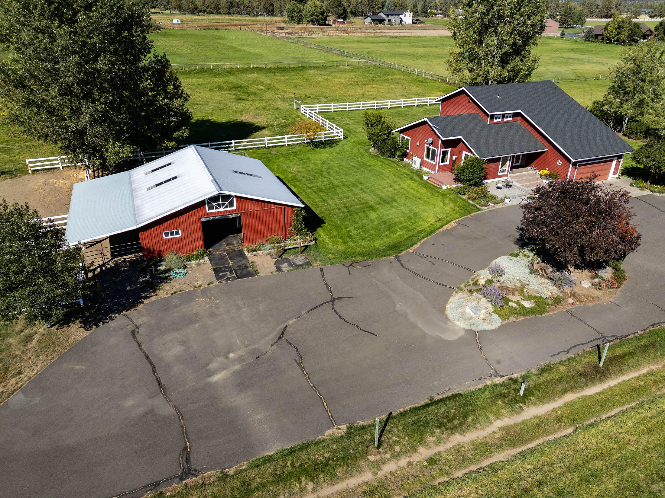 65010 Gerking Market Road Bend, OR 97703 - Photo 34 of 39 Arial of Home and barn from East