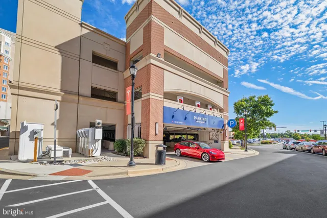 a view of a building with a street