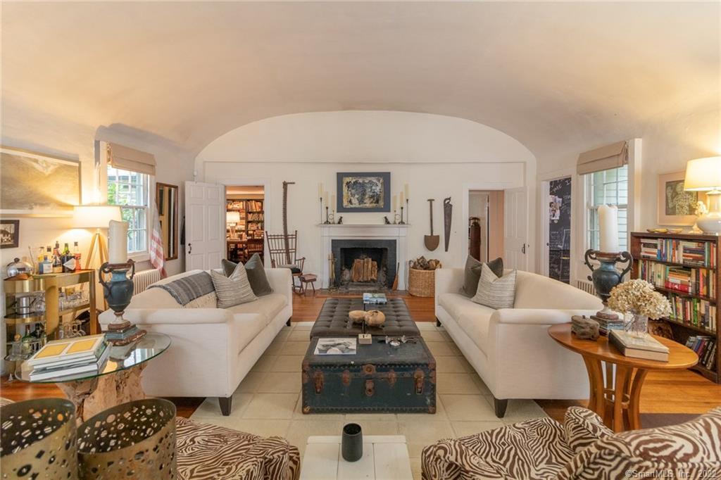 177 Joshuatown Road Lyme, CT 06371 - Photo 1 of 1 a living room with furniture and a fireplace
