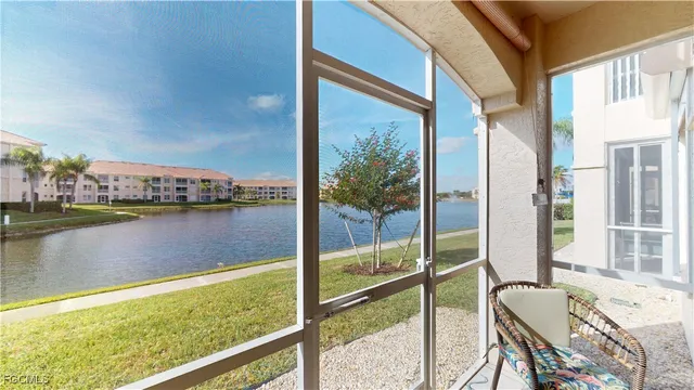 a view of lake from balcony
