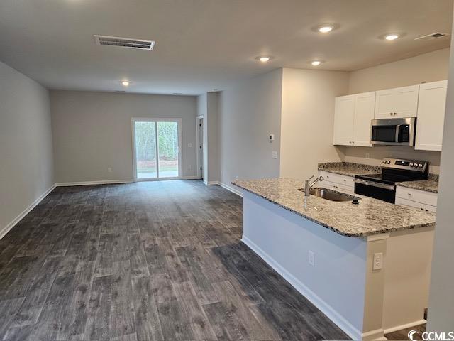 454 Ladyfish Loop Northwest Sunset Beach, NC 28468 - Photo 2 of 17 Kitchen featuring visible vents, dark wood finishe