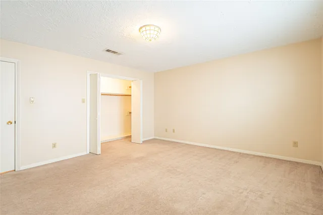 an empty room with a natural light