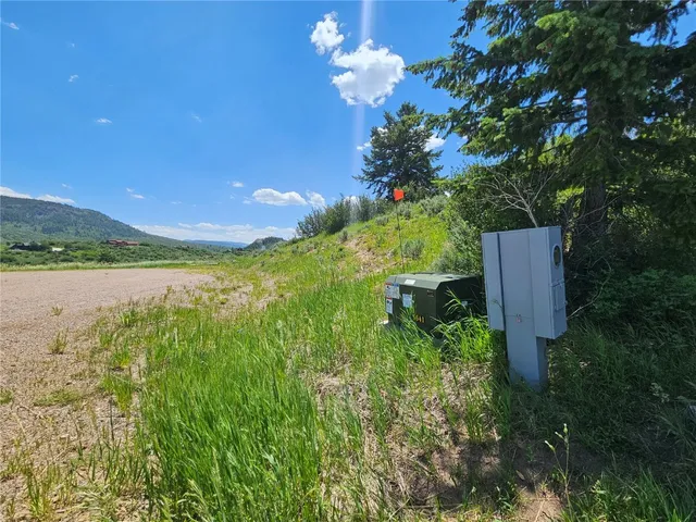 a view of a lake with a mountain in the background
