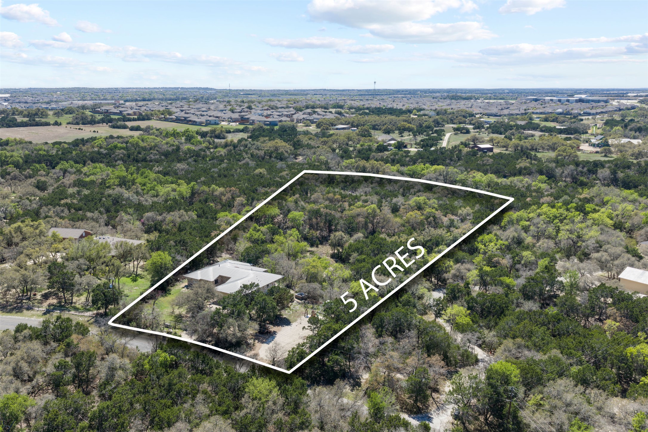 208 Amandas Way Leander, TX 78641 - Photo 23 of 25 View of property location with property parcel outlined and a forest