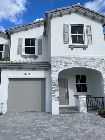 a front view of a house