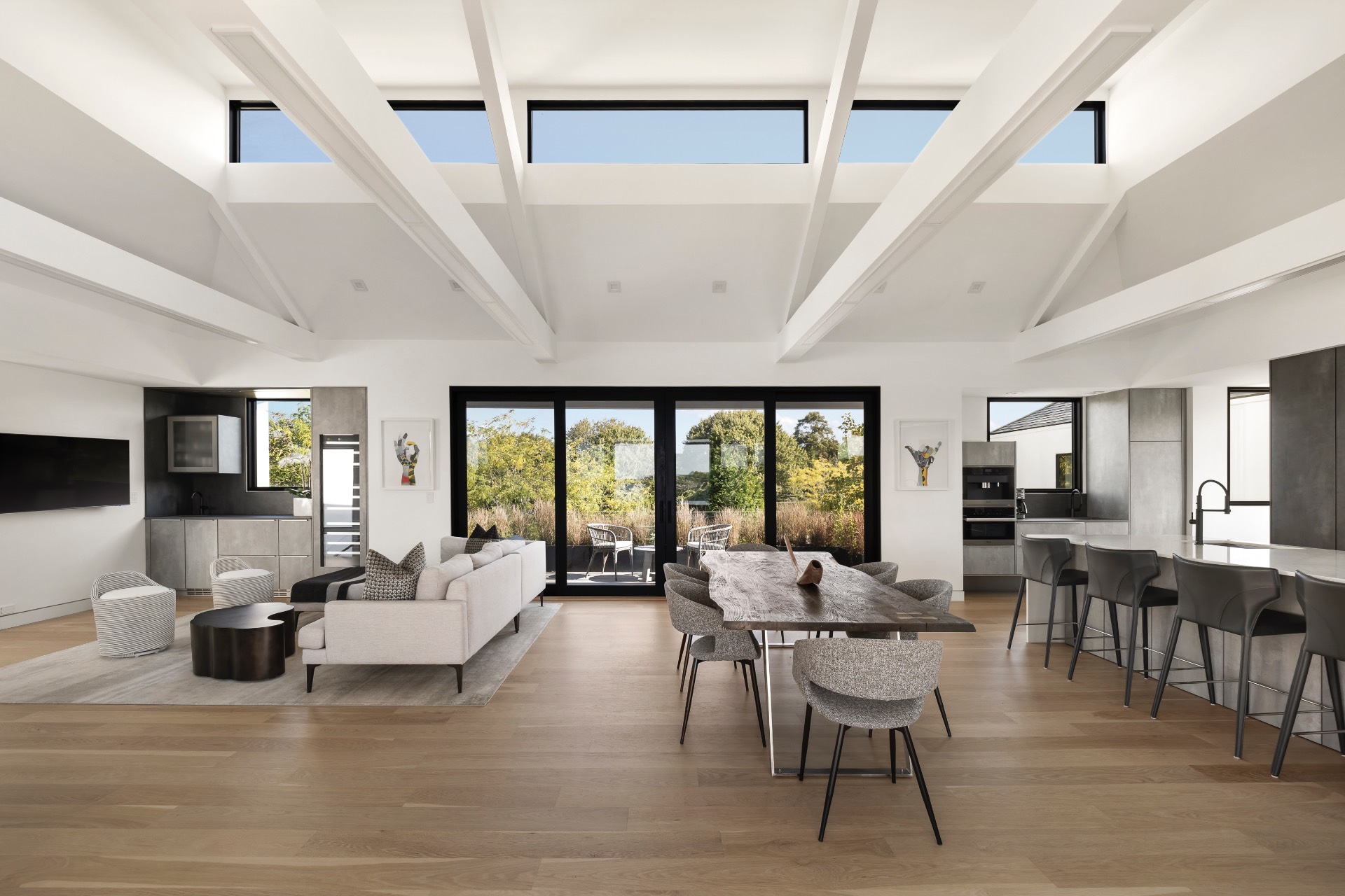 1076 Ocean Road Bridgehampton, NY 11932 - Photo 6 of 35 a living room with furniture and a large window