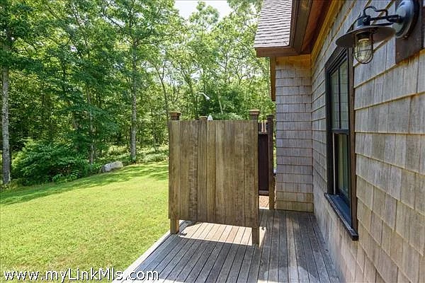 16 Red Coat Hill Road West Tisbury, MA 02568 - Photo 10 of 13 a view of outdoor space with deck and backyard
