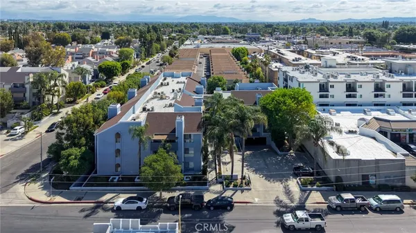 an aerial view of multiple houses