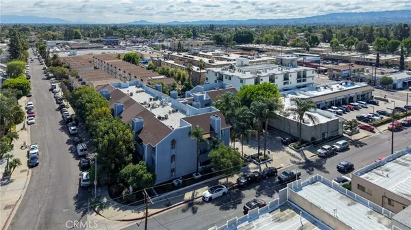 an aerial view of multiple house