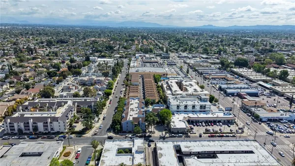 an aerial view of a city