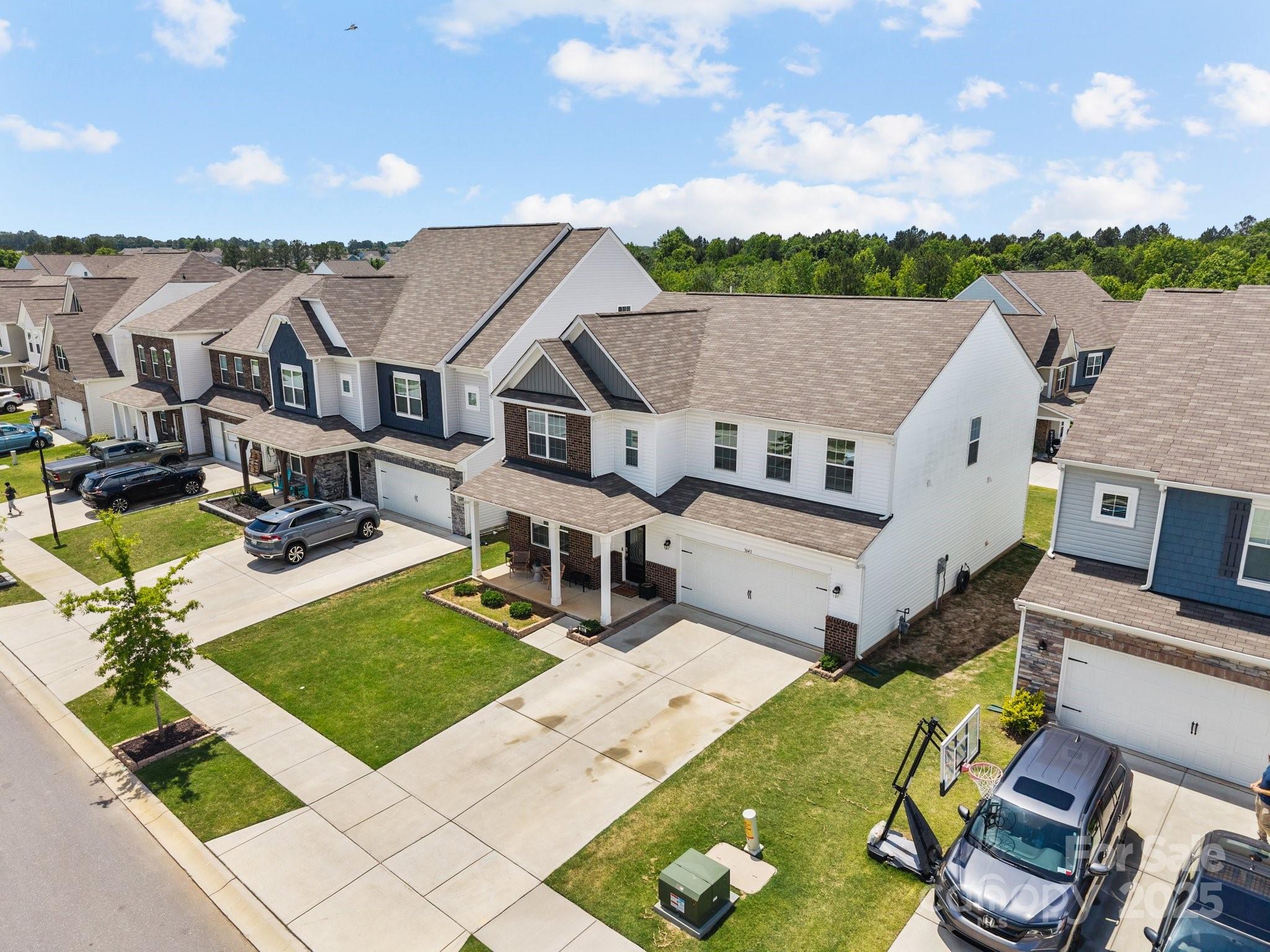 3643 Slider Terrace Lancaster, SC 29720 - Photo 33 of 46 an aerial view of a house with swimming pool and a yard