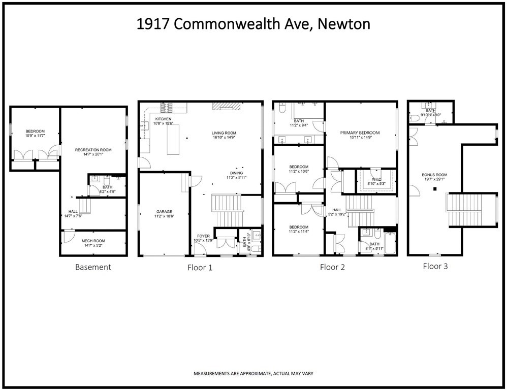 1917 Commonwealth Avenue, Unit 1917 Newton, MA 02466 - Photo 30 of 30 a picture of a floor plan