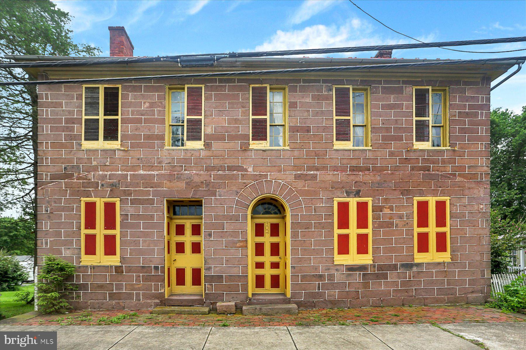 a front view of a house