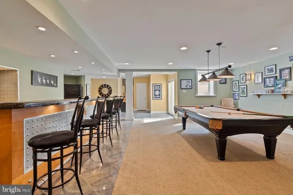 a view of an outdoor space and tennis court