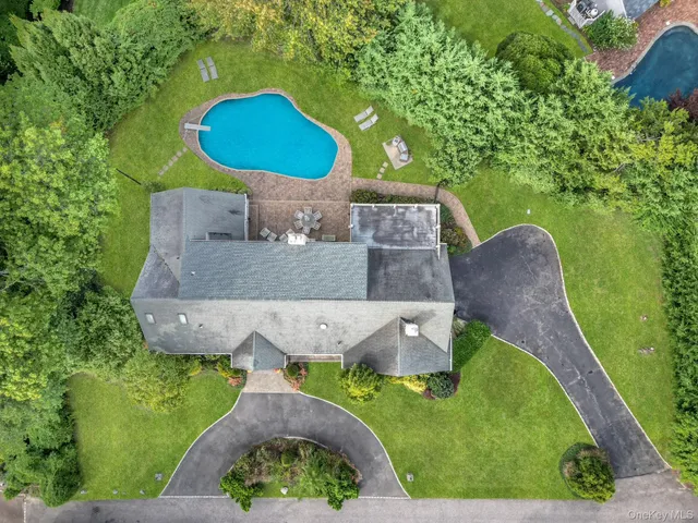a aerial view of a house
