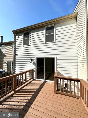 a view of a wooden deck