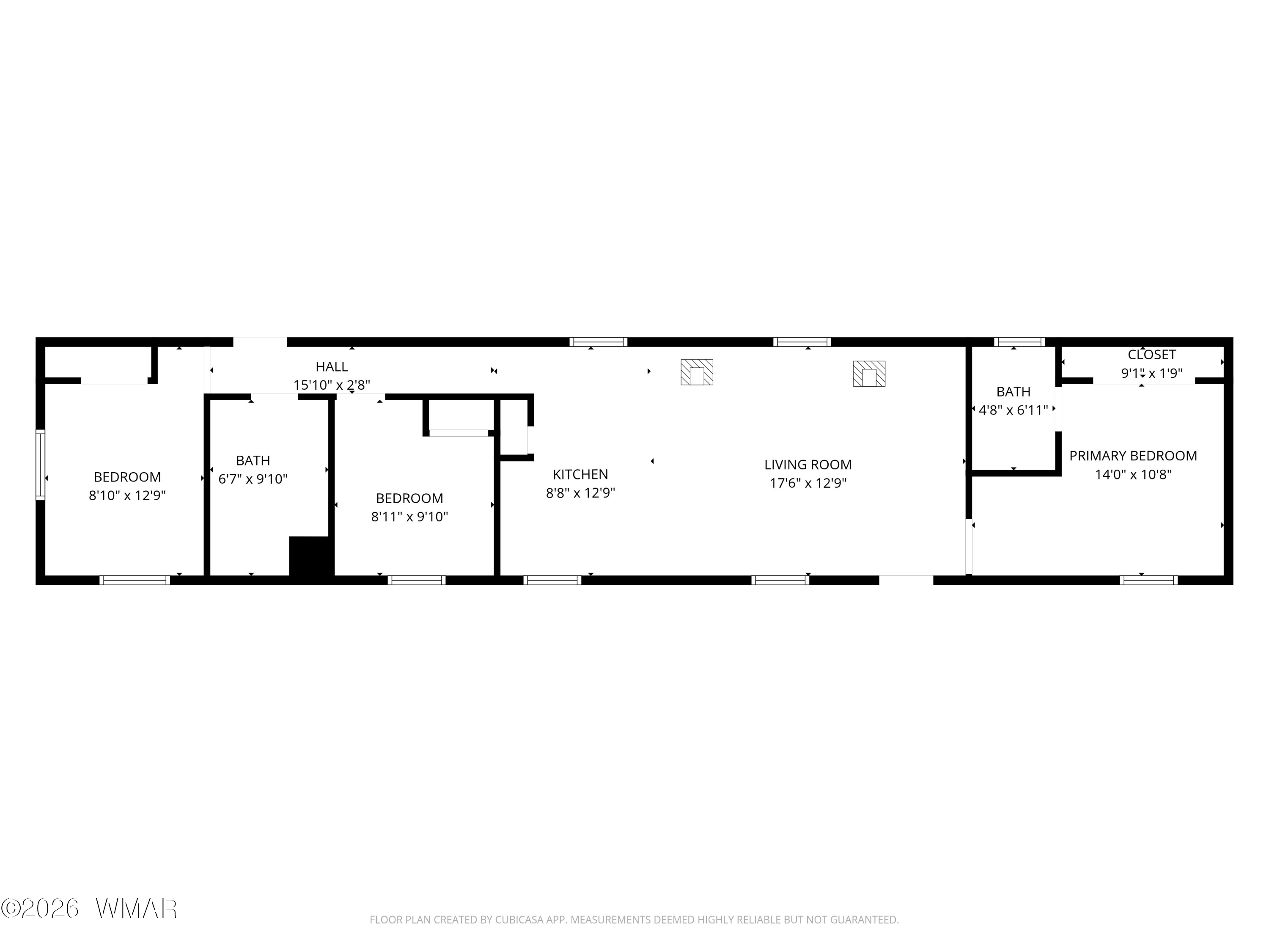 1254 Lone Pine Dam Road Show Low, AZ 85901 - Photo 18 of 21 Floor plan (measurements are approximate).