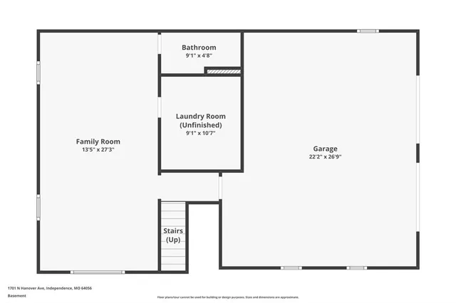 $1,845 | 1701 North Hanover Avenue, Independence, MO 64056