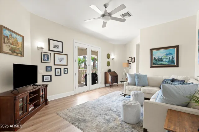 a swimming pool with outdoor seating and yard