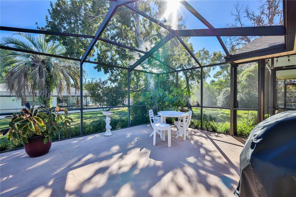 11249 Riddle Drive Spring Hill, FL 34609 - Photo 3 of 43 a view of a patio with table and chairs potted plants with large tree