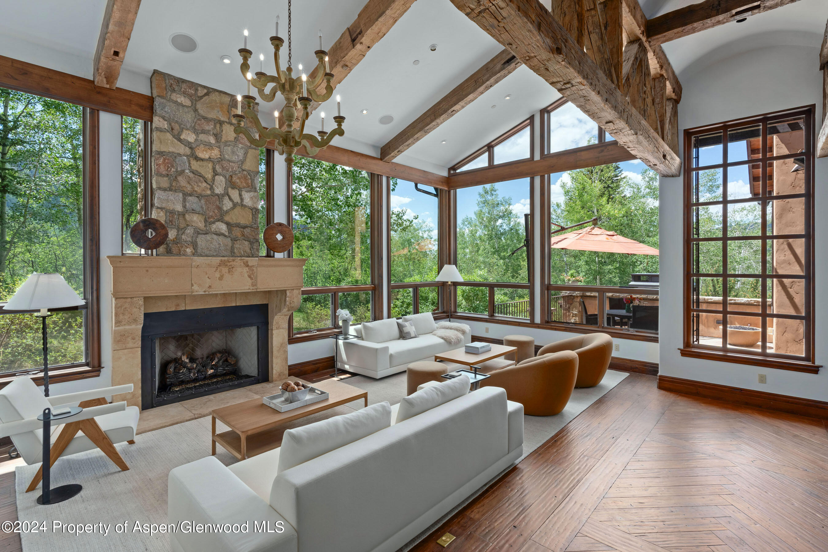 189 McSkimming Road Aspen, CO 81611 - Photo 1 of 37 Living Room with Expansive Windows