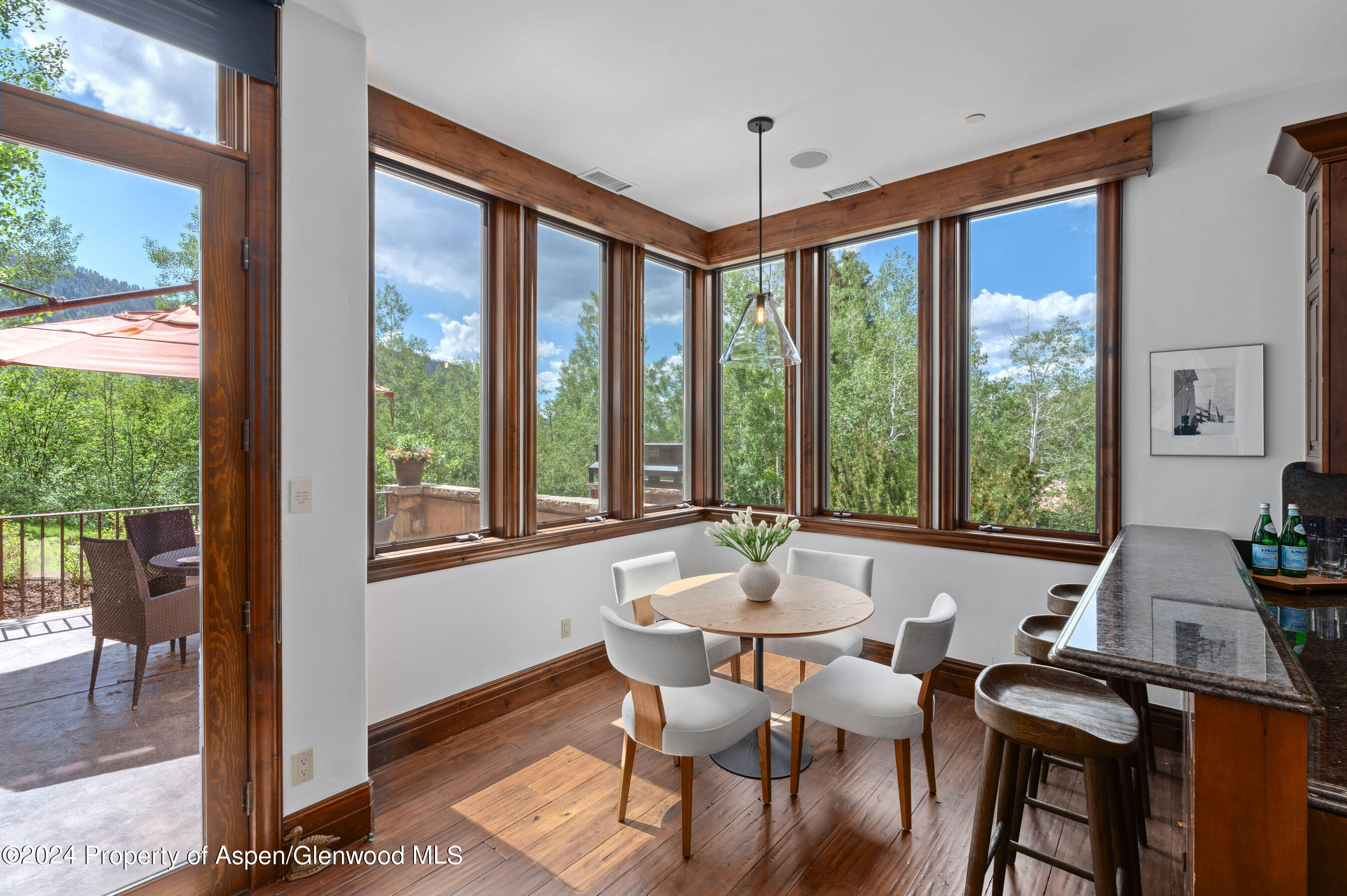 189 McSkimming Road Aspen, CO 81611 - Photo 6 of 37 Breakfast with views of Aspen Mtn.