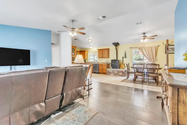 a bed room with a bed and a couch