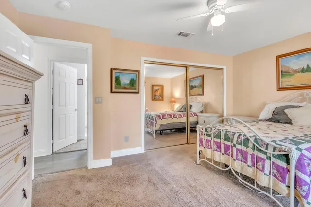 a backyard of a house with trees and outdoor space