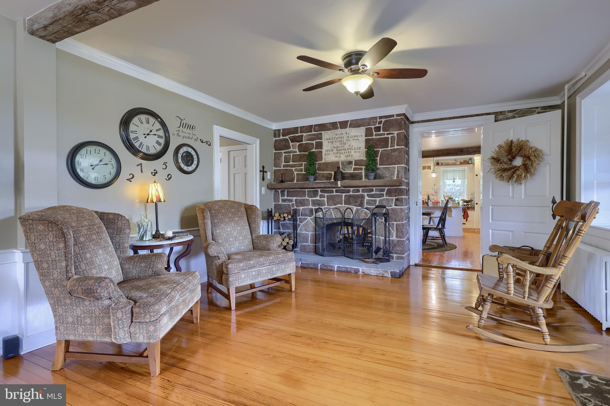 335 North Clay Road Lititz, PA 17543 - Photo 45 of 150 a living room with furniture and a fireplace