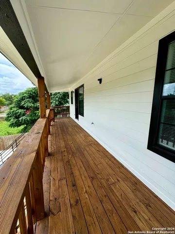 a view of an ocean from a balcony