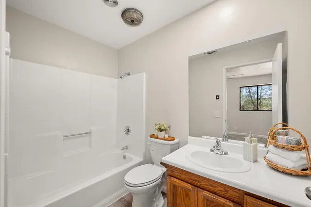 a view of balcony with furniture