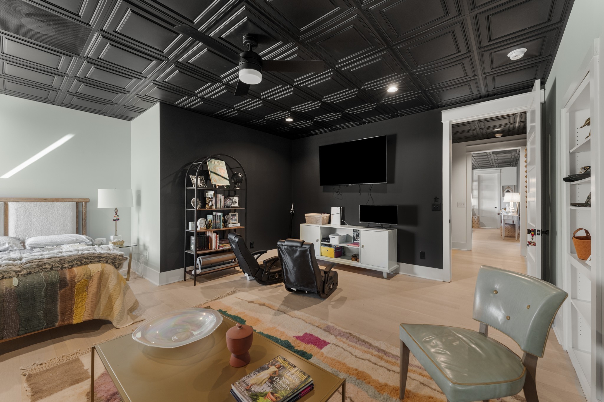 1770 Lockertsville Road Ashland City, TN 37015 - Photo 39 of 95 a living room with furniture a flat screen tv and kitchen view