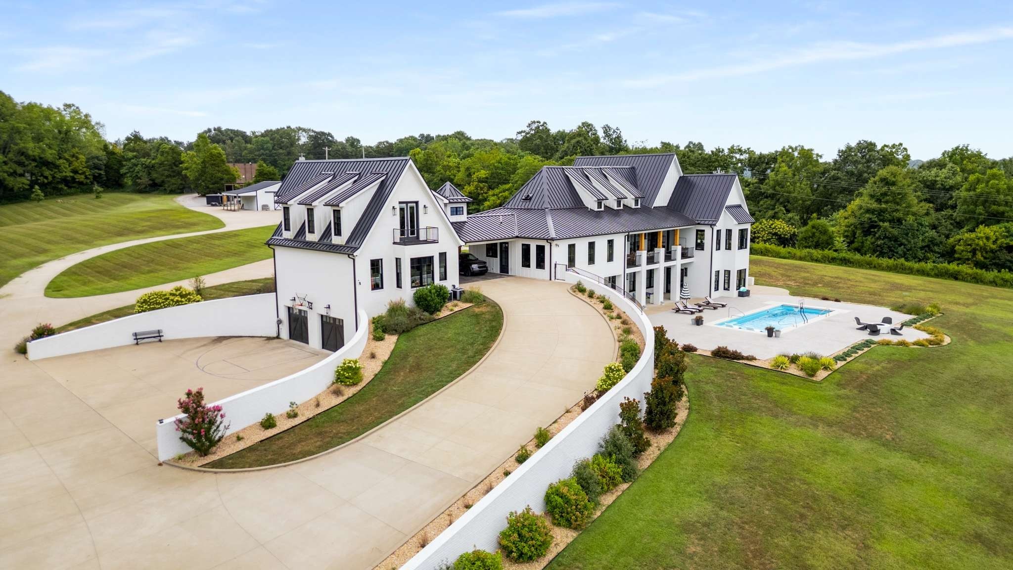 1770 Lockertsville Road Ashland City, TN 37015 - Photo 74 of 95 an aerial view of a house having swimming pool garden and patio